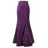 Maxirock Damen Lang, Mittelalter Rock Damen, Rock Damen, Satin...
