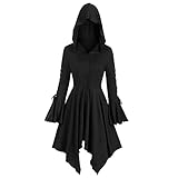 Zldhxyf Damen Mode Langarm mittelalterlichen Vintage Gothic...