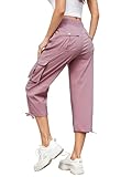Hose Damen 3/4 Sommer Casual Cargohose Caprihose Jogginghose...