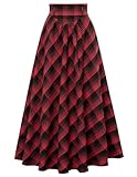 Viktorianische Kariert Rock Damen Vintage High Waist mit...
