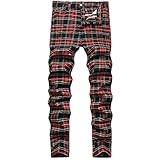 JE&NS Herren-Chinohose, Stretch, schmale Passform, flache...