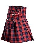 TiaoBug Herren Bunt Karierter Rock Klassischer Kilt kurzer...